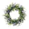 30'' Green Eucalyptus and Purple Floral Spring Wreath